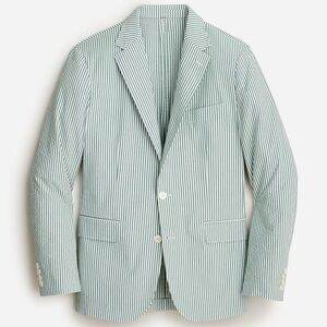 Crosby Classic-fit unstructured suit jacket in seersucker